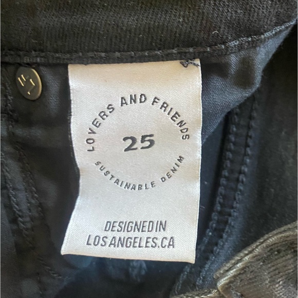 NWT Lovers + Friends Greyson Ultra High Rise Slim Boot Deepwater Black 25 26 - Picture 7 of 9